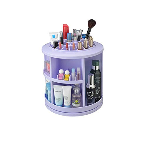 Preisvergleich Produktbild Hojkl Aufbewahrungsbox für Kosmetika 360-Grad-Rotating-Kosmetik Schmuckaufbewahrungsbehälter Frisierkommode Finishing-Rack (Color : Purple, Size : One Size)