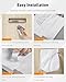 Uniclife White Mail Slot Catcher for Door, Large Capacity Letter Catcher Letterbox Catcher, Front Door Mail Catcher with Hook and Loop Fasteners, Indoor Post Catcher Bag for Small Packages & Magazines