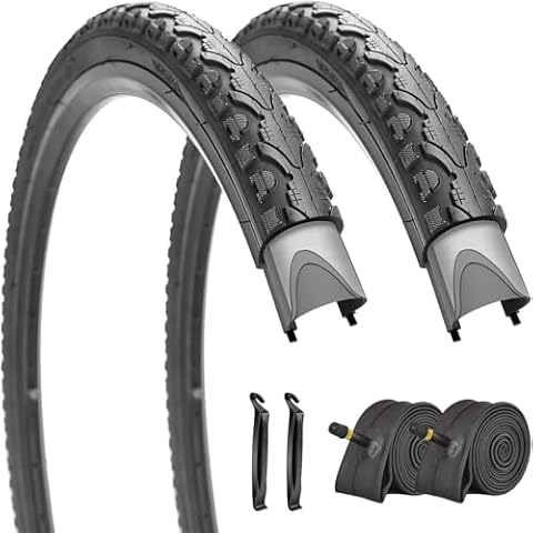SIMEIQI Pair of 26"x1.75" Bike Tires with or without Inner Tubes of 26“x1.75”/2.125“ Replacement Tire for Hybrid City Road Commuter Bicycles Urban Cover