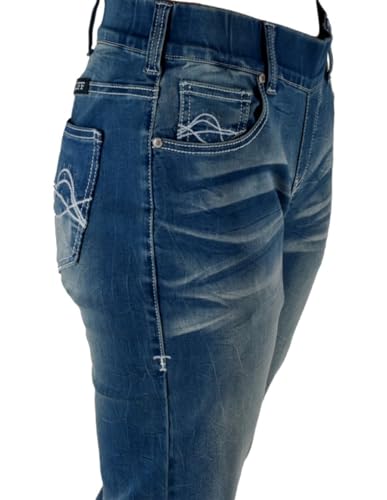 Cowgirl Tuff Women's Pull-on Shattered Jeans & Cooling Towel Bundle4