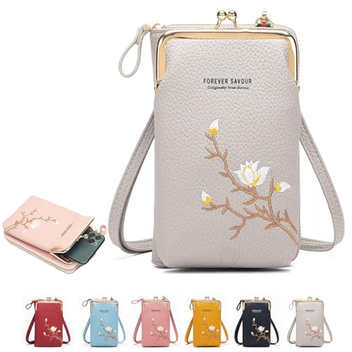 Indefinitet Women Sling Cross-Body Wallet with Mobile Cell Phone Holder, Forever Savour Mobile Phone Bag