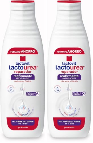 Lactovit - Gel de Baño Reafirmante Lactourea XXL 750 ml – Repara y Reafirma la Piel Seca y Flácida – Con Urea ProLactic10 y Péptidos de Colágeno – Piel Más Firme en 7 Días – Aprobado por Dermatólogos