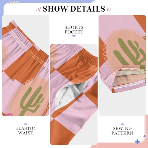 Cactu and Bow Boys Pants Boys Athletic Pants Long Pant for Boywith Pockets Wide-Leg Size 6-14Y4