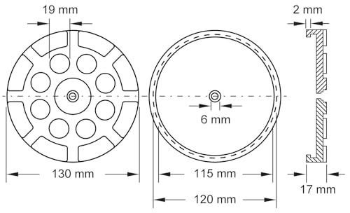 KS Tools 160.0546 Gummiteller 38 für Herrmann Hebebühnen, Ø 130 mm