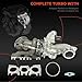 A-Premium Left Side Complete RHF4 Turbocharger Turbo Kit with Actuator and Gasket Compatible with Mercedes-Benz Models - C43 AMG, CLS400, E400, E43 AMG, E450, GLC43 AMG, 3.0L - #2760903380, 2760901580