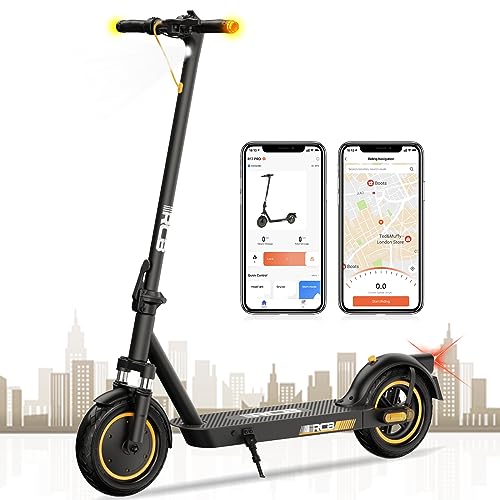 Patinetes eléctricos 10 Pulgadas, Scooter electrico 350W/500W,Señal de Giro,Control de App,3 Modos de velocidad-25Km/h Velocidad Máxima, portátil para Adultos/Adolescentes