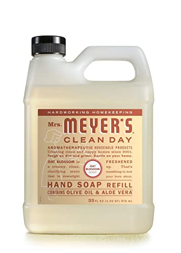 Image of Mrs. MEYER'S Liquid Hand Soap New Everyday 6 Scent Variety Pack Refills, 1 Rainwater, 1 Oat Blossom, 1 Plumberry, 1 basil, 1 lavender, 1 Lemon Verbena, 1 CT