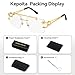 Kepoita Rimless Sunglasses for Men Square Fashion Shades Tinted Lens Metal Frameless Rectangle Y2K Glasses UV400