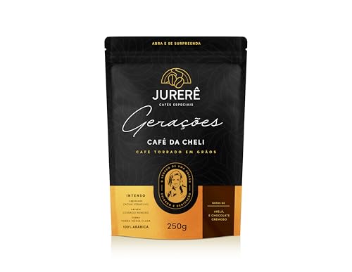 CAFÉ JURERÊ ESPECIAL EM GRÃOS 85+ DA CHELI, NOTAS CHOCOLATE CREMOSO E AVELÃ, CATUAÍ VERMELHO, CERRADO MINEIRO, TORRA MÉDIA CLARA 250G