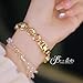 Elegant Women's Dress Watch Pearl Bracelet Oval Dial Ladies Fashion Gift Watches Waterproof Analog Casual Dainty Vintage for Lady Mother (Gold White)