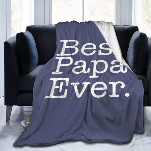 Carwayii Papa Blanket Gifts for Papas Grandpa from Grandkids Dad Blanket Soft Lap Grandfather Throws Fathers Day Present for Grandpa Christmas Dad Birthday Gifts for Indoor Outdoor Travel 40X 50