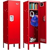 SAPITAL 54' Metal Storage Cabinet Lockable Storage Home Tall Steel Locker Cabinet with Compartmentsfor Office, Gym, School, Employees, Bedrooms, Sports Gear & Personal Belongings (Assembly Required)