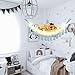 CERETIA Stuffed Animal Hammock with LED Light, Toy Hammock for Stuffed Animals Storage for Kids Room Decor, Stuffed Animal Hammock Corner, Baby Blue