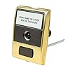 Newhouse Hardware MCHBV Wireless Mechanical Two-Note Chime and Door Button with Built-in Viewer, One Size, White/Brass