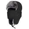 mysuntown Winter Hats for Women Men Trapper Ushanka Hat with Ear Flaps Warm Russian Bomber Hats for Cold Weather