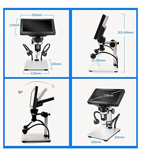 Microscopio digital para aprender ciencia en casa con pantalla de 7 pulgadas y video HD con USB 7