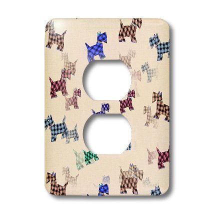 Scotty Doggies interruptor de luz infantil decorativo beige para salones