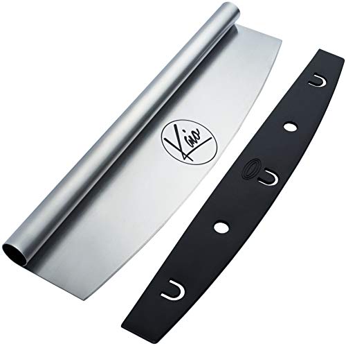 Pizza Cutter by Kaio, Stainless Steel Rocker Knife, Kitchen Cutter that Easily Cuts
