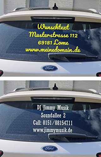 Skins4u Wunschaufkleber selbst gestalten Wunschtext Auto Aufkleber Werbung individuell Wunsch Name Sticker Schrift personalisiert Autoaufkleber, Boot, Wandtattoo Buchstaben Wunschaufkleber
