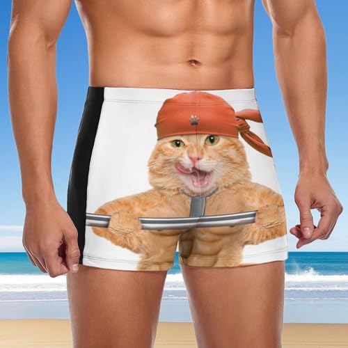 Swim briefs swimming trunks boxer de bain chat pour la piscine - 4