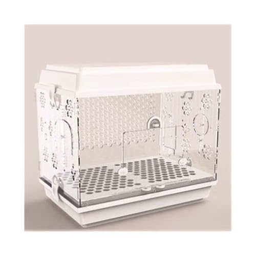 JUNCHENG1008 バードケージ アクリル 透明 オウムケージ 大型 観賞用 鳥かご 引き出し式 シャーシ お手入れ簡単 屋外 鳥かご(ホワイト)