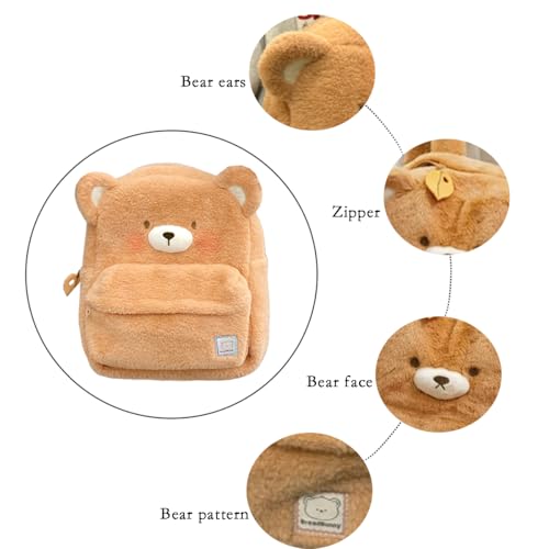 Plush Backpack for Kids Cartoon Bear Bag Cute Bags Stuffed Animal Backpack for School2