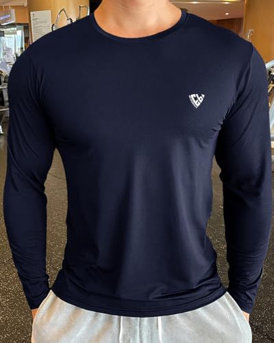 Image of Noble Monk Men's Full Sleeve Round Neck Activewear T-Shirt | Dry Fit Sports Top for Gym, Running & Training | Breathable Stretch Fabric | Athletic Fit for Workout & Outdoor Activities