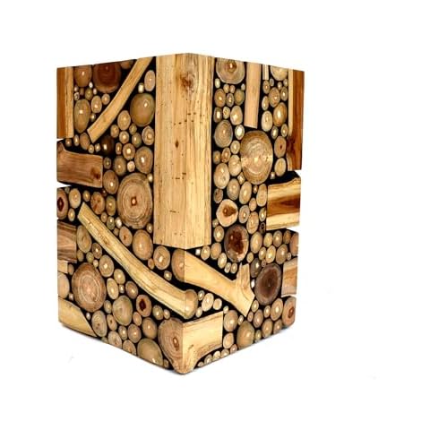 Brillibrum Handmade Teak Side Table Stool Cover