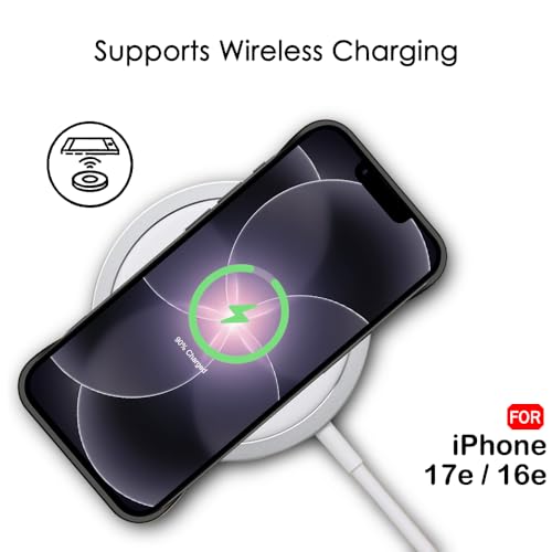 Image of TheGiftKart for iPhone 16e / iPhone 17e Case, Slim Hard Back Cover Compatible with Magsafe, Matte Frosted Translucent Back, Lightweight Profile, Hybrid Ultimate Slim Back Cover Case (PC & TPU, Black)