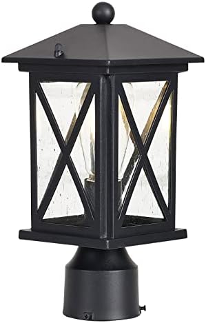 Haolaike Waterproof Outdoor Post Lights,Anti-Rust Lamp Posts Outdoor Lighting Fixture,Light Poles for Outside,Black