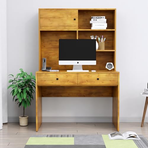 Image of Bniture Wooden Study Table for Home | Engineered Wood Study Table with 2 Drawers | Multi Purpose Computer Desk for Writing & Study | Laptop Table for Study Room & Office | Giant Wood