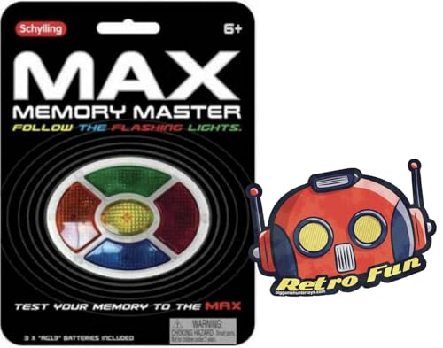 Big Game Toys~MAX Memory Game Simon Says Handheld Electronic Game Lights Sound Travel Portable + Free Sticker