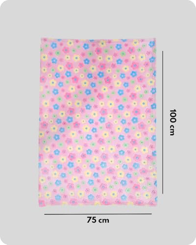 Image of First Kick Luxury Soft Baby Blanket Combo Pack of 100 x 75 cm Premium Fleece Newborn Swaddle Wrap | Baby Bath Towel All Season Blanket for 0-12 Months Crib Stroller Travel Use