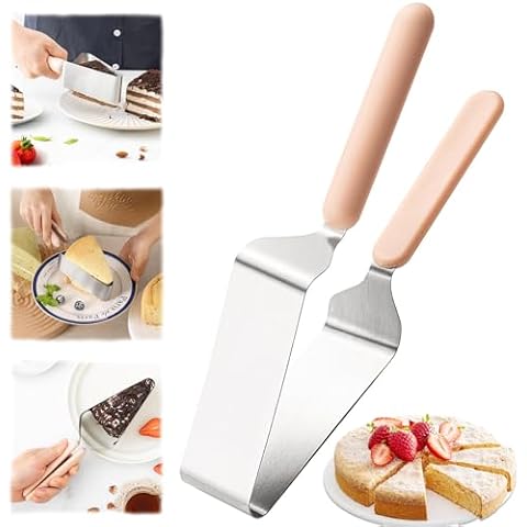 Suuker Cake Cutter, Stainless Steel Cake Knife and Server with Double Handle, Adjustable Cake Slicer for Cake Server, Pie Server, Cake Cutting Set for Wedding Cover