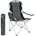 TecTake Anglersessel Campingstuhl gepolstert und wasserabweisend mit Getränkehalter mit Tragetasche | -Diverse Farben und Mengen- (Grau | Nr. 401050)