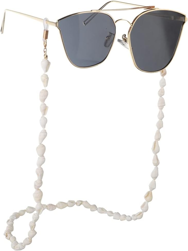 White Small Conch Eyeglass Chain Fashionable Non-slip Rope Lanyard Gold