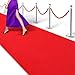 Red Carpet Runner Rug for Party 150gsm 1.3x15FT Thickness Red Rug Runner with 1 Pack Carpet Tape for Wedding Outdoor Accessories, Wedding Party Hallway Rug