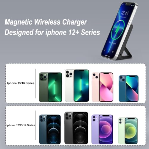 Image of AOGUERBE Magnetic Power Bank, 10000mAh Wireless Portable Charger with Stand | 22.5W PD Fast Charging for Magsafe Battery pack, LED Display, Travel Essential Magnetic Phone Charger for iPhone 17-12 Series