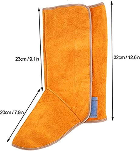 1 Pair Of Leather Welding Insoles, Fire Resistant Welding Boots And Shoe Covers, Heat And Wear Welders Work Protection Foot Covers, Welding Safety Shoe Protectors, Welding Leggings #TOP5