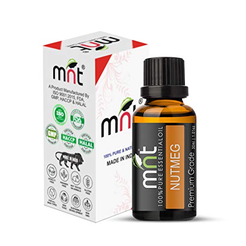 Image of MNT Nutmeg Essential Oil 100% Pure Natural & Therapeutic Grade For Aromatherapy, Skin, Acne & Hair Growth (30ML)