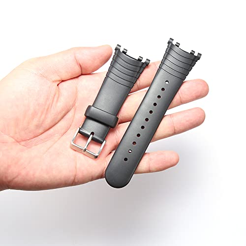 MCXGL Rubber Silicone Strap Replacement for SUUNTO Vector Sports Watchband Waterproof Rubber Smart Wristband(Silver Buckle) - Image 4