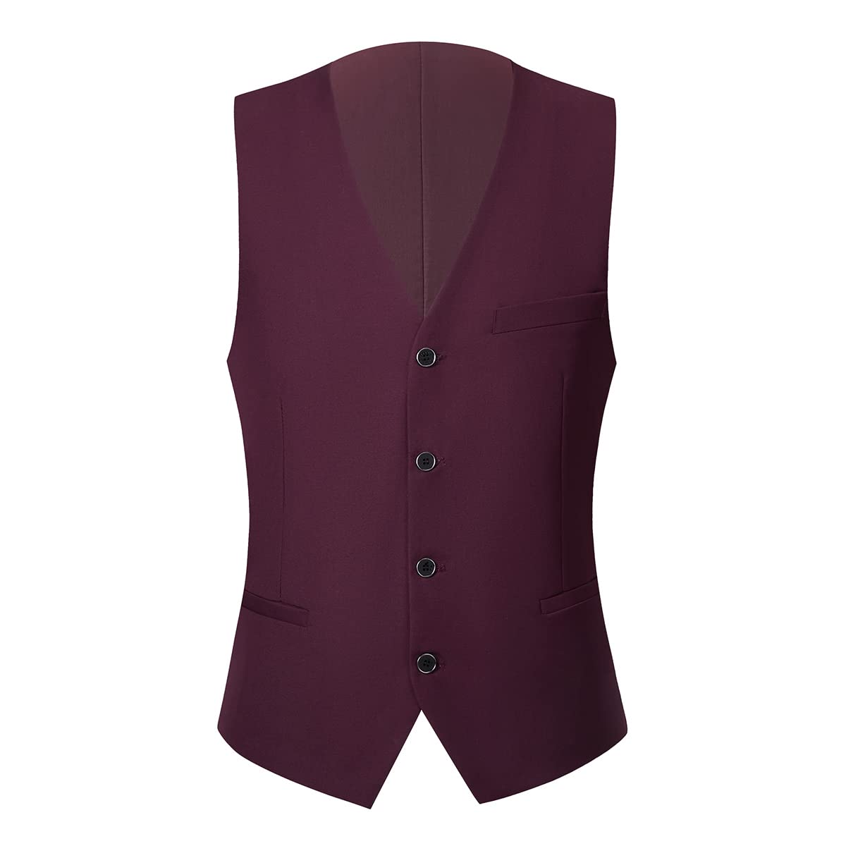 Sliktaa Abiti da uomo Set da 3 pezzi Slim Fit monopetto un bottone Abito smoking formale da sposa Business Performance Blazer Gilet Pantaloni