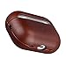 Produktbild Maogoam für AirPods Pro 2 Case Leder mit Sync-Taste, Echtes pflanzlich gegerbtes Rindsleder Case für AirPods Pro 2. Generation 2022, Elegantes Design, Front LED sichtbar, Rot-Braun
