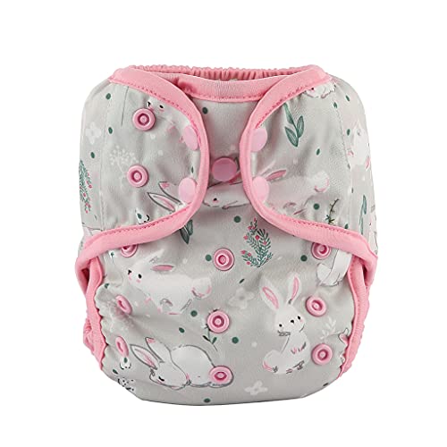 Hibaby One Size Cloth Diaper Cover Snap With Double Gusset Rabbit One Fit All