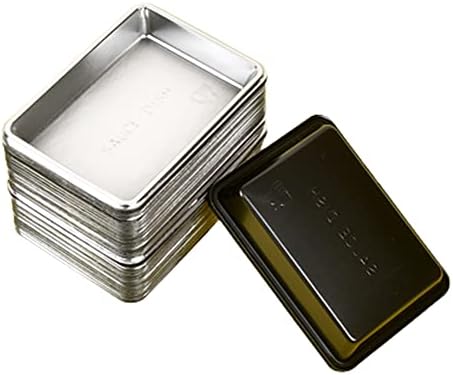 QJFCare 100Pcs Rectangle Disposable Sauce Dishes, Mini Dipping Dessert Plates Sauce Dishes Soup Plate Soy Sauce Dishes Seasoning Dish Appetizer Plates for Home Restaurant - Silver