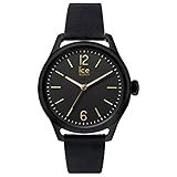 Collection : Ice Time Ice-Watch - ICE time Black Gold - Montre noire pour femme avec bracelet en cuir - 013051 (Medium)