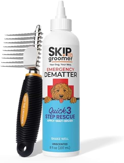 Skip the Groomer dematting cream and rake kit