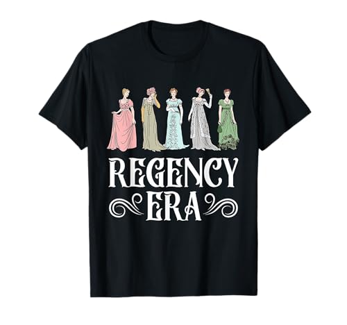 Jane Austen Book Club Vintage Regency Era Fashion Style T-Shirt