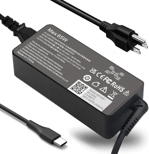 Fepprry 65W USB C Laptop Charger Compatible with Lenovo Thinkpad/Yoga/Chromebook, ADLX65YDC2A Replacement for Lenovo Laptop Charger