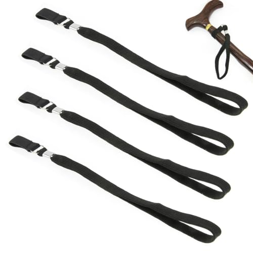 SquEqu 4 Pack Walking Cane Wrist Strap Replacement Elastic Loop